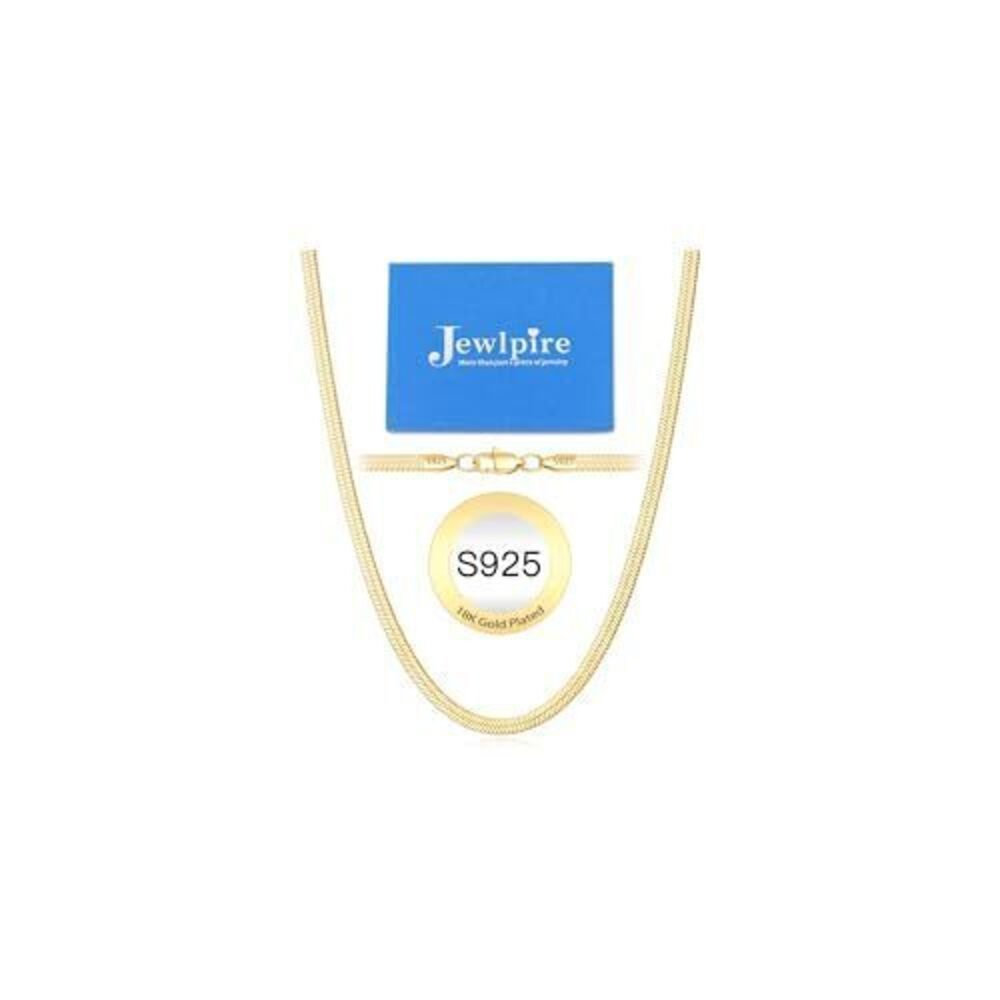 2317 18K Gold Plated Snake Chain Necklace , 3mm Herringbone Necklace Choker